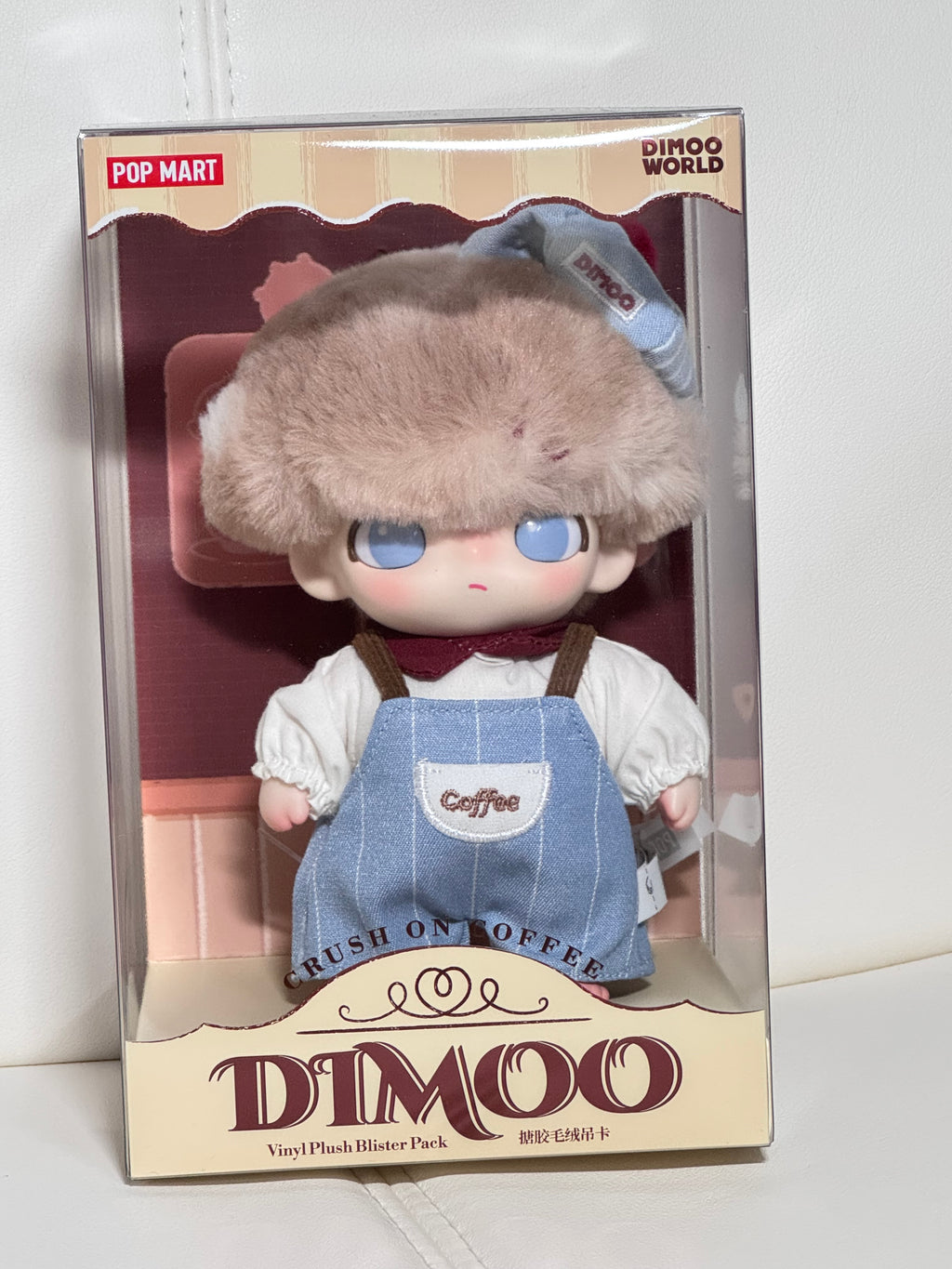 POP MART DIMOO Crush on Coffee Vinyl Plush – Open Box, Unused