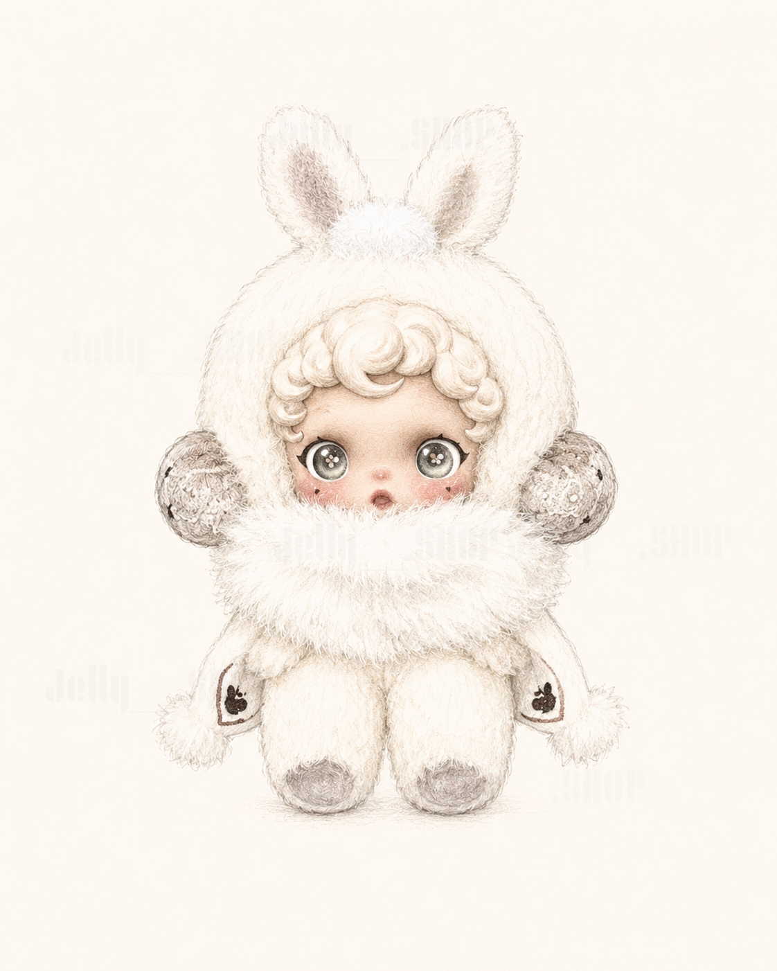 【Pre-owned • Like New】ØSKULLPANDA L’impressionnisme Series Plush Doll — Mist