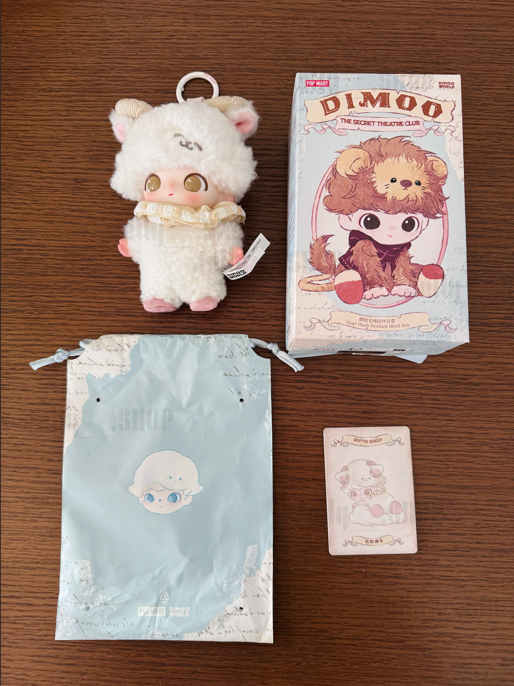 【Open Box • Like New】POP MART DIMOO The Secret Theatre Club Series — Vinyl Plush Pendant Blind Box — Softie Sheep