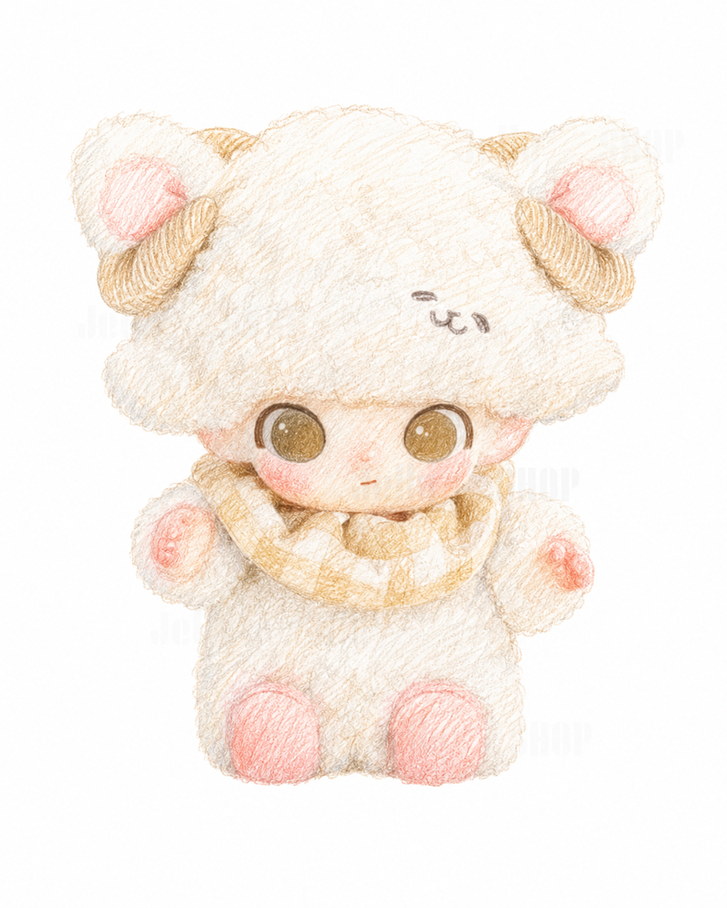 POP MART DIMOO Softie Sheep Vinyl Plush Pendant